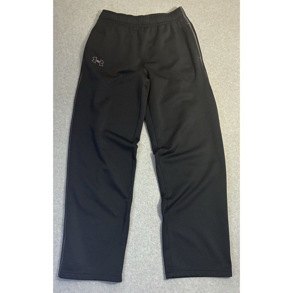 Under Armour Mens Medium Loose Fit Black Athletic Track Pants Joggers